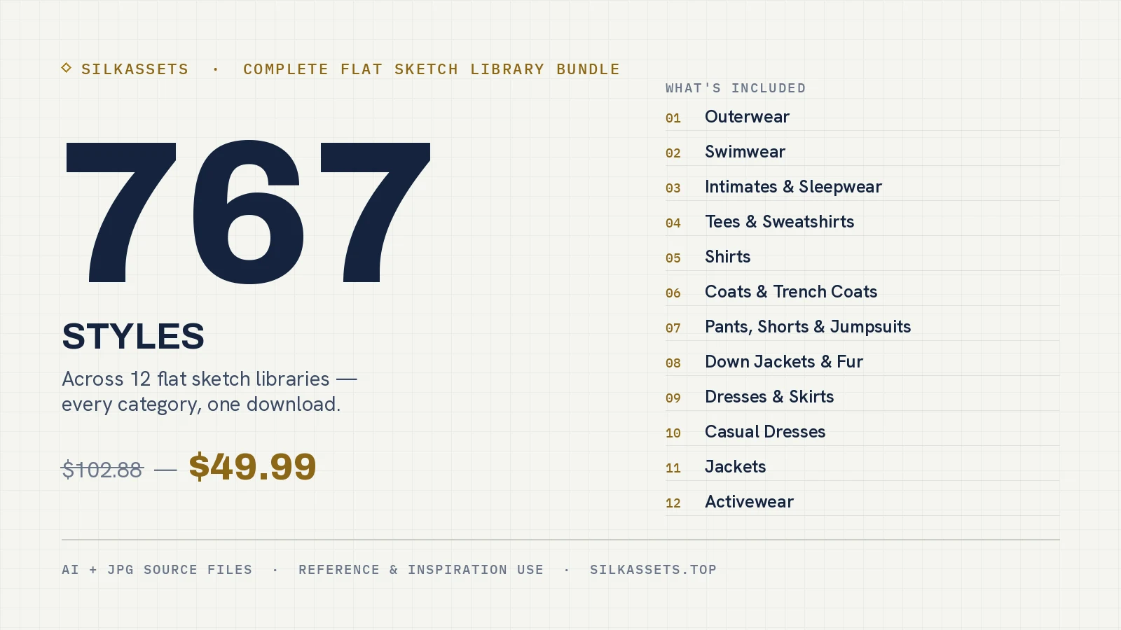 Complete Flat Sketch Library Bundle — 767 styles across 12 libraries